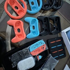 Nintendo Switch 2- Coral and Light Blue Joy-Con Controller Grip Set